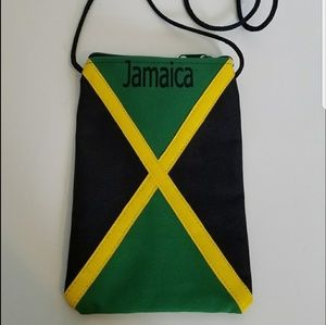 Jamaican Flag Crossbody Bag with Zip Medium